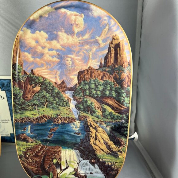 4 Plates Bradford Exchange - Embraced By The Spirit - Native American Inspired - Picture 3 of 10